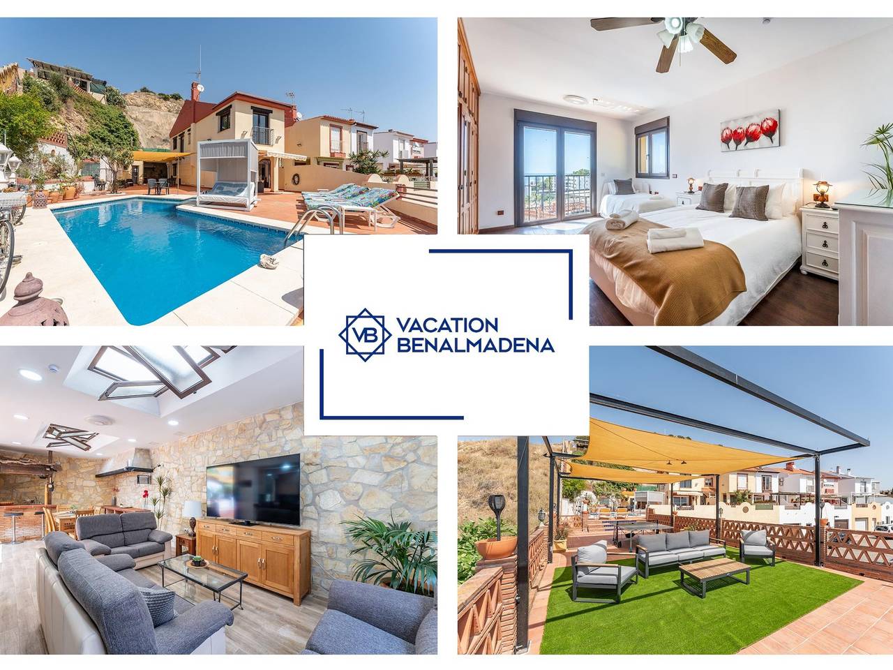 Feriehus for 9 personer med badebasseng in Benalmádena Costa, Benalmádena