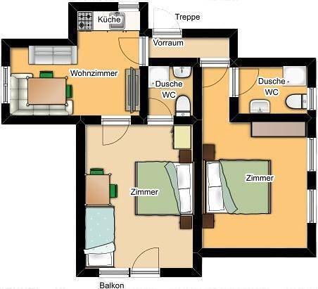 Ganze Ferienwohnung, Appartement/Fewo 65 m² in Stubaier Alpen, Neder