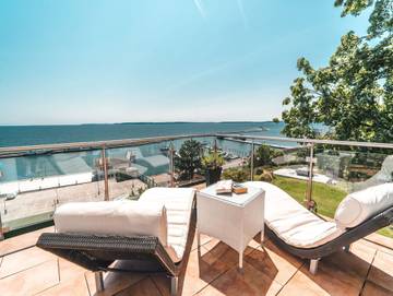 Ferienwohnung für 4 Personen, mit Seeblick und Balkon sowie Ausblick in Sassnitz