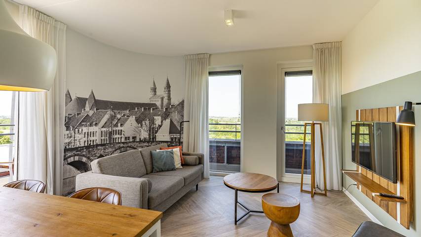 Apartamento para 4 personas, con balcón y piscina en Maastricht