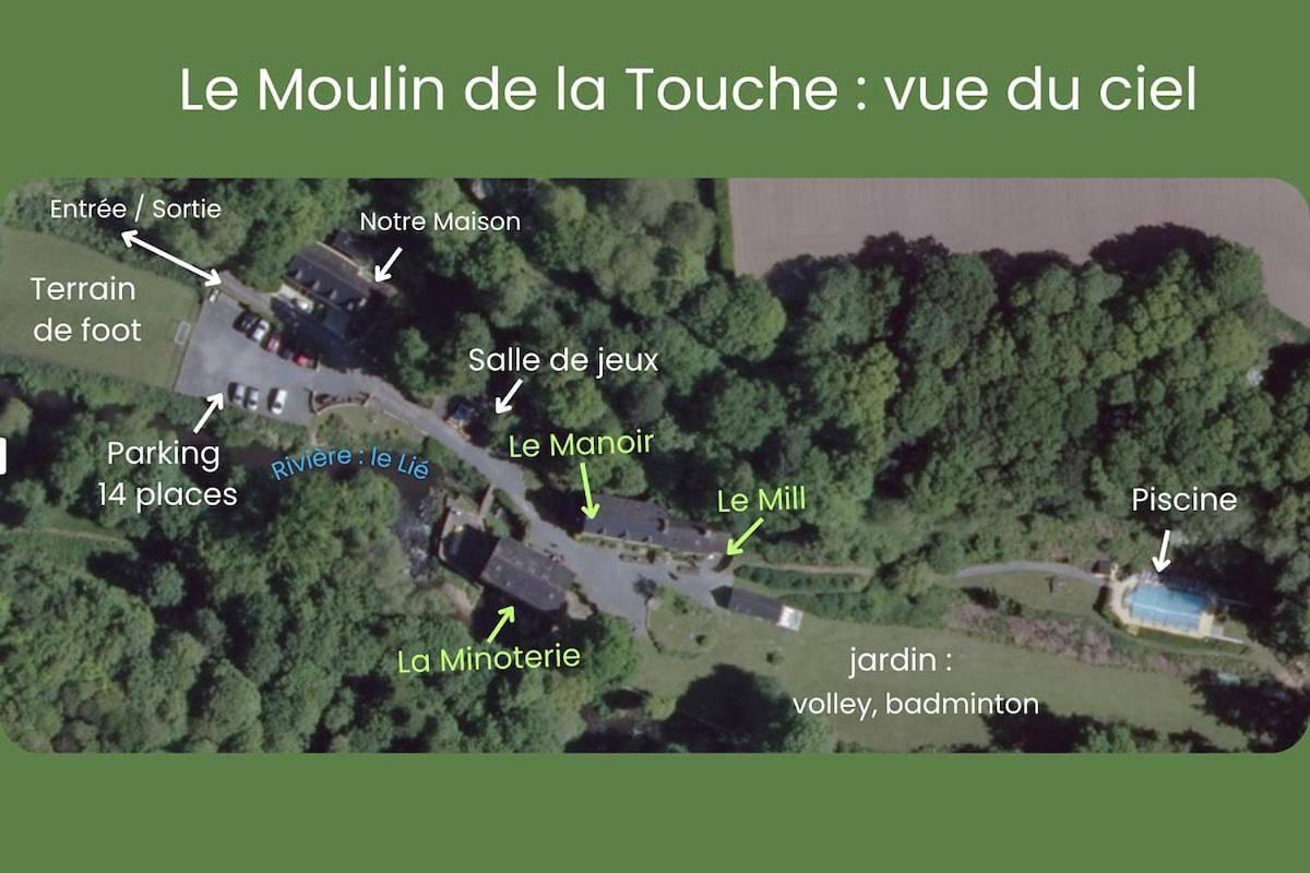 Moulin de la Touche - Domaine Piscine in Plouguenast, Cotes-d'Armor
