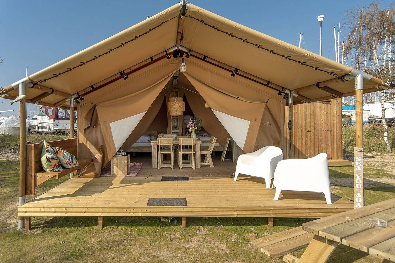 Marina Parcs — Safarilodge 5 pers, met prive sanitair in Nederlandse kust
