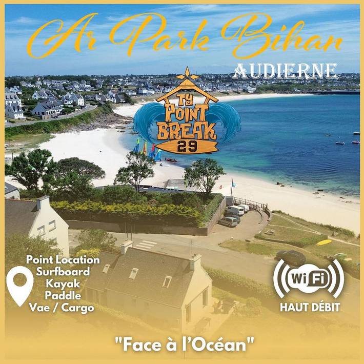 Location de vacances pour 8 personnes, avec vue et terrasse dans Plage Sainte Evette Audierne