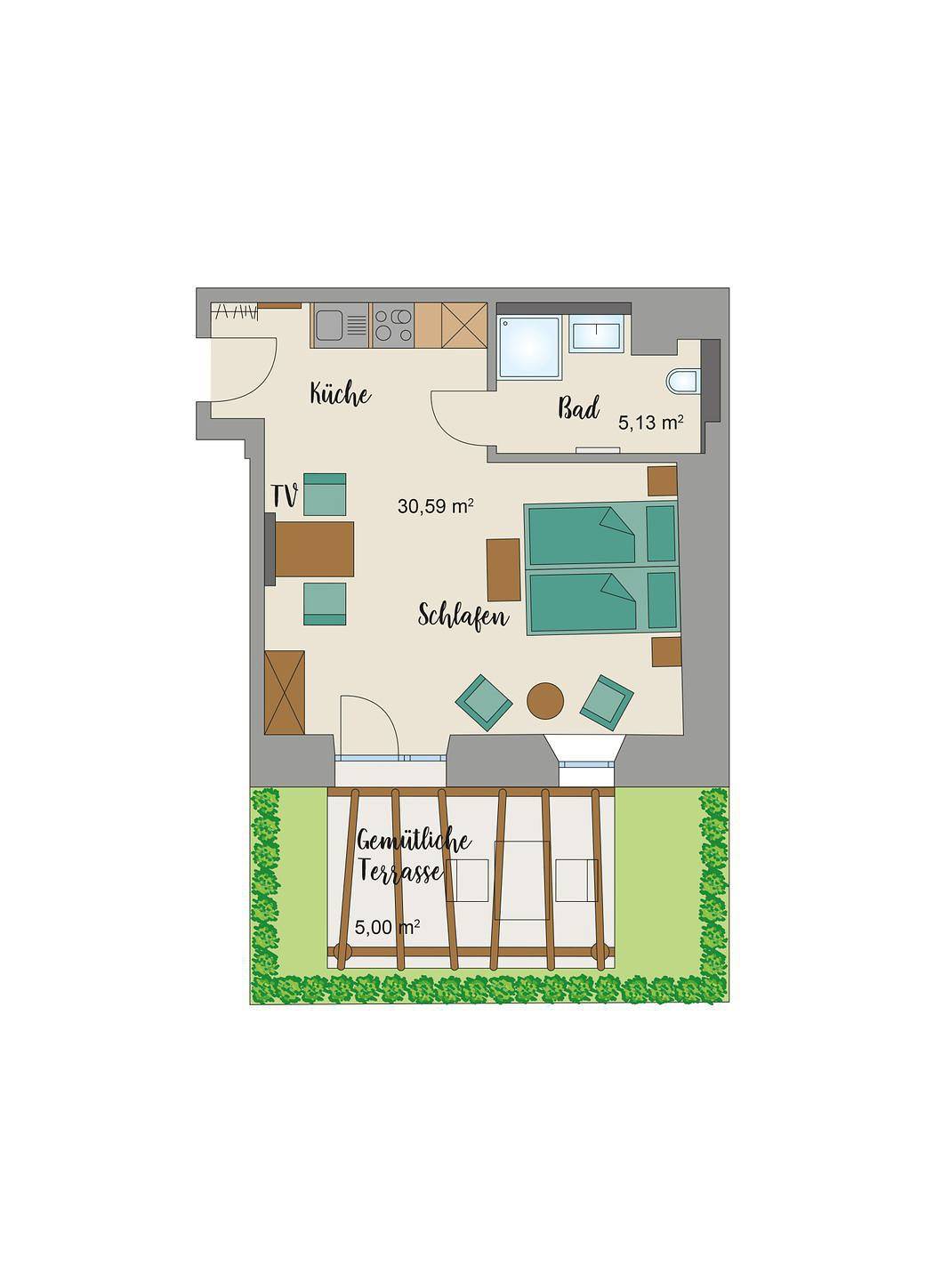 Ganze Wohnung, Komfortables Appartement mit Terrasse, moderner Ausstattung in Muhr am See, Fränkisches Seenland