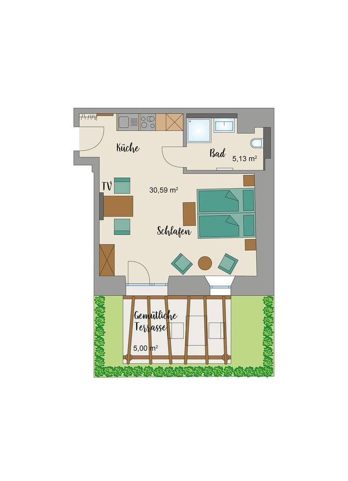 Ganze Wohnung, Komfortables Appartement mit Terrasse, moderner Ausstattung in Muhr am See, Fränkisches Seenland