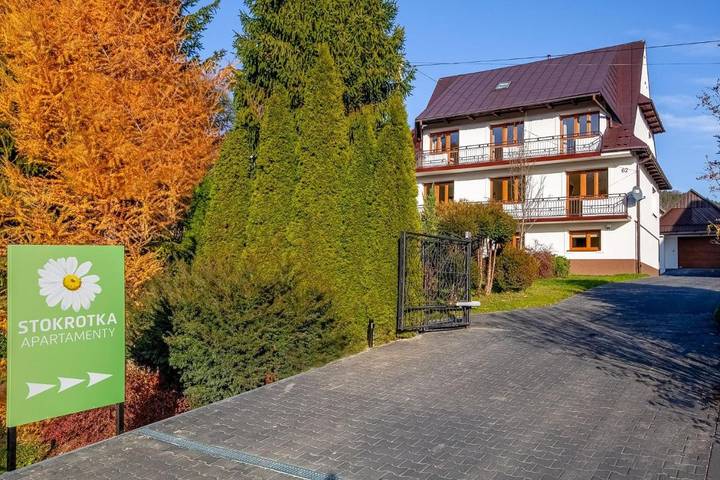 Apartament wakacyjny dla 4 osób, z ogród i sauna oraz widok w Tylicz