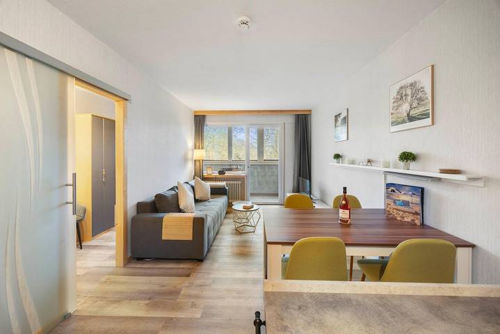 Ferienwohnung für 4 Personen, mit Garten und Ausblick