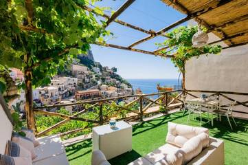 Villa pour 2 personnes, avec jardin et piscine ainsi que sauna et vue à Positano