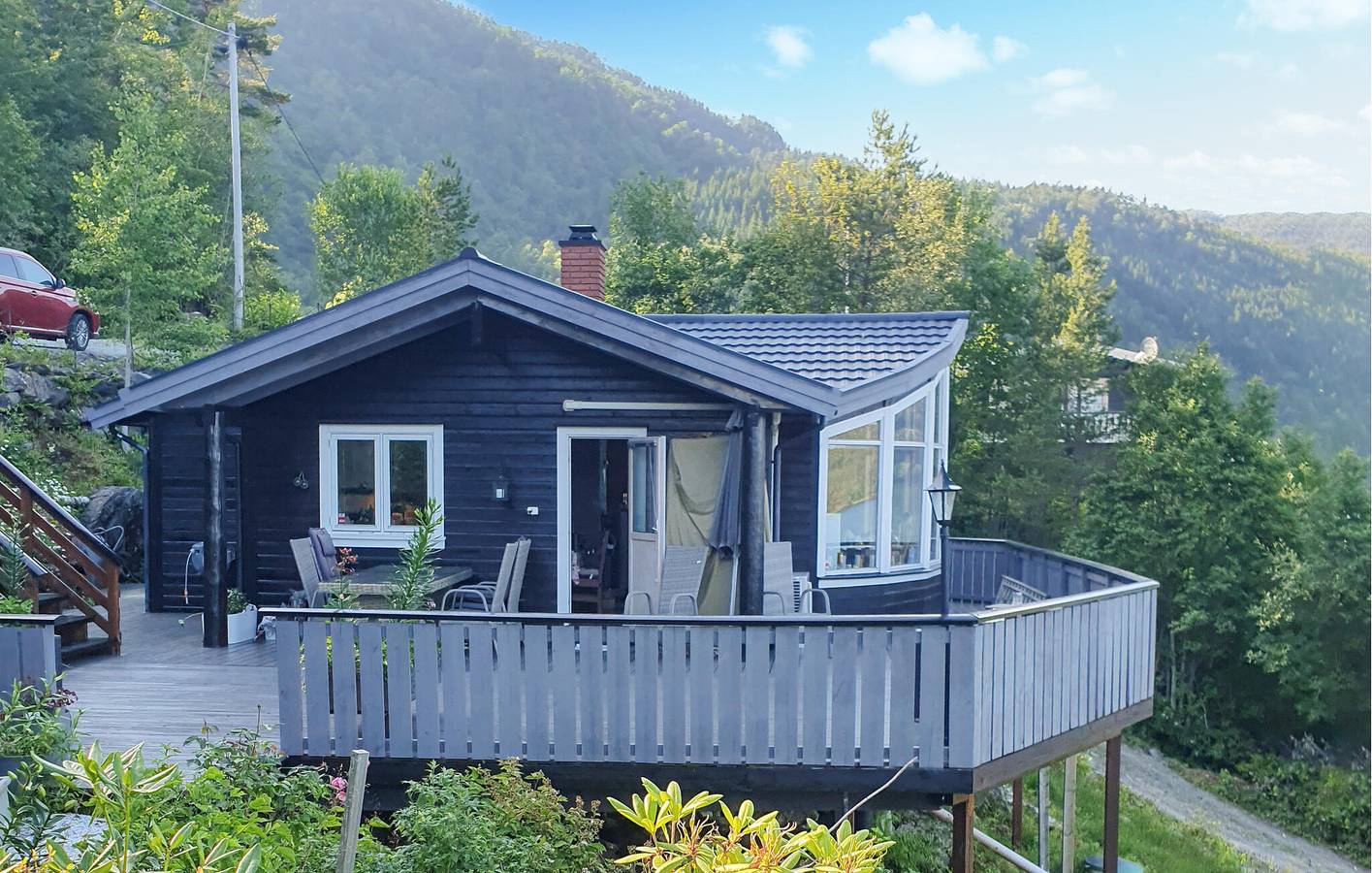 Casa de vacaciones para 9 personas con terraza in Kvam