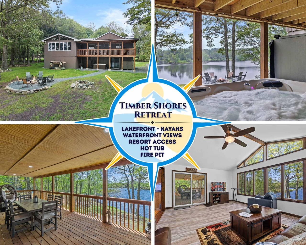 Lakefront with Hot Tub Mins2 Camelback Ski Resort in Long Pond