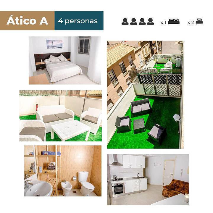 Entire apartment, Apto. Centro Histórico | Ático con Terraza A | 3 pax. in Cartagena, Costa Cálida
