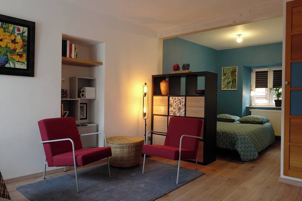 Entire apartment, In the heart of Obernai studio 30m2 quiet comfortable kitchen equipped air conditioning in Obernai, Sélestat-Erstein region