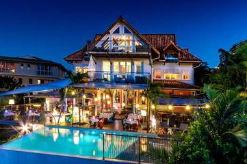 Hôtel pour 6 personnes, avec jardin ainsi que piscine et vue dans Anse Mitan