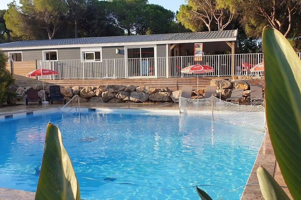 Zecamping 3* familial pataugeoire fitness hammam mobil-home Tv clim in Bizanet, Mittelmeerküste (Frankreich)