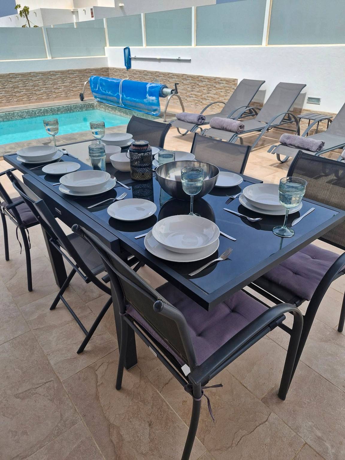 Ferienvilla 'Deleil' mit Meerblick, Wlan und Klimaanlage in Playa Blanca, Yaiza