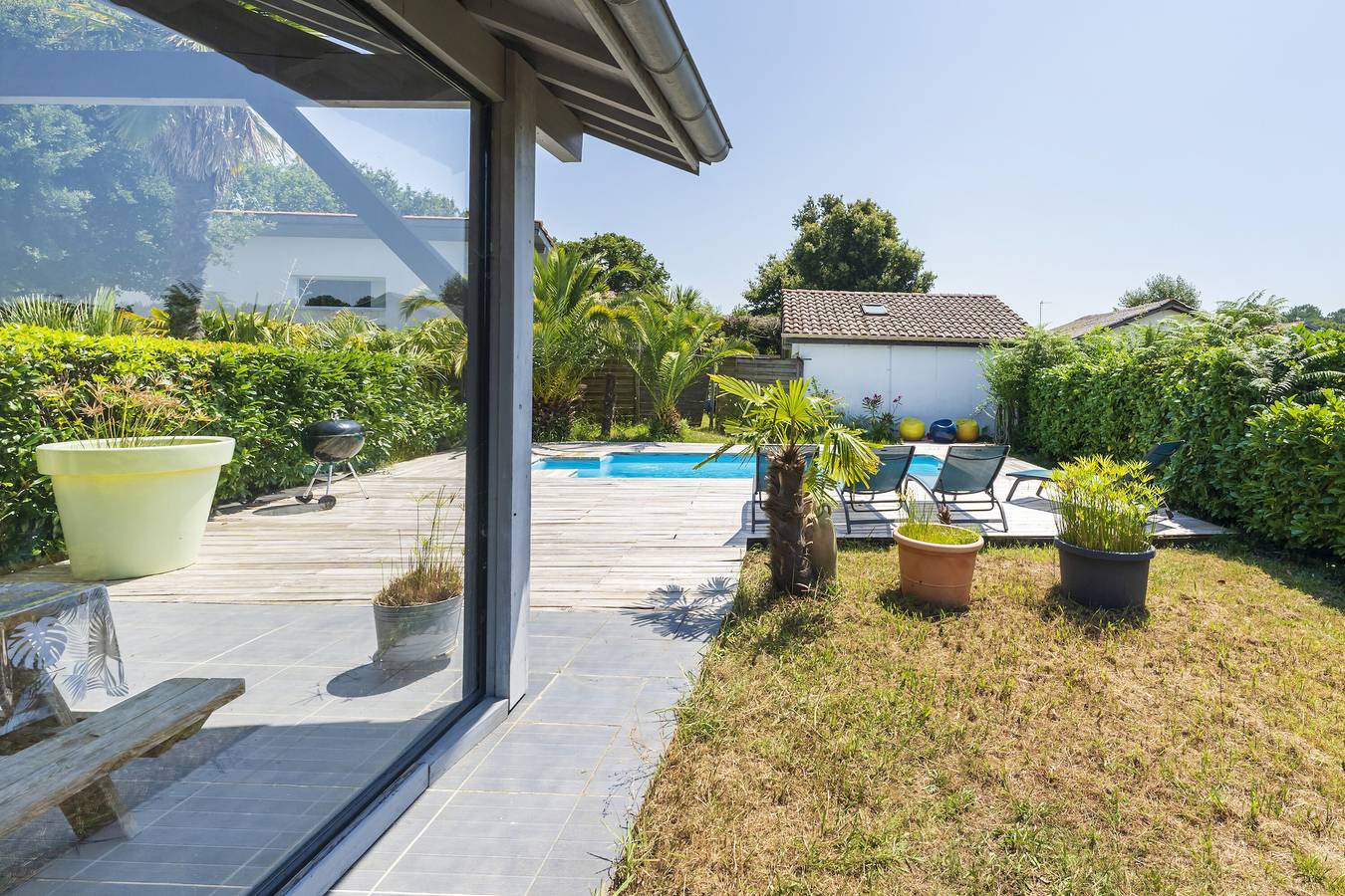 Villa 'Jolie Maison Landaise Avec Piscine' mit privatem Pool, Wlan und Klimaanlage in Labenne, Côte d’Argent