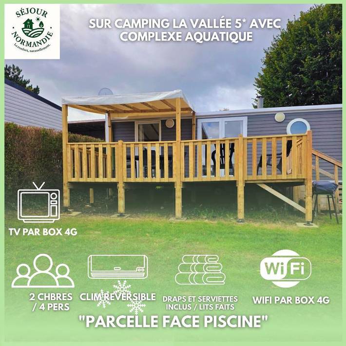 Camping pour 6 personnes, avec jardin et piscine