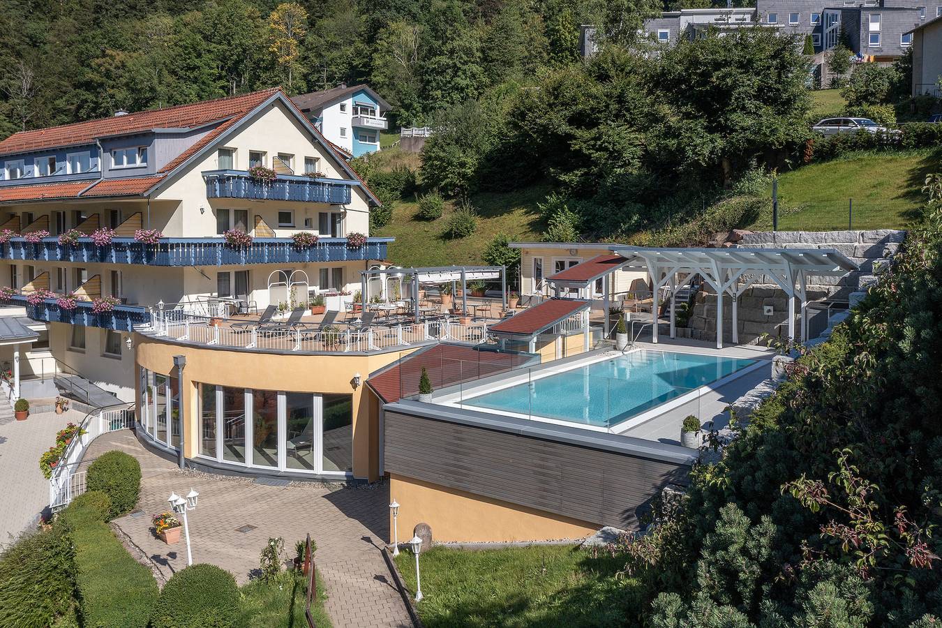 Wellnesshotel Rothfuss - Einzelzimmer mit Dusche und Wc in Bad Wildbad, Nordschwarzwald