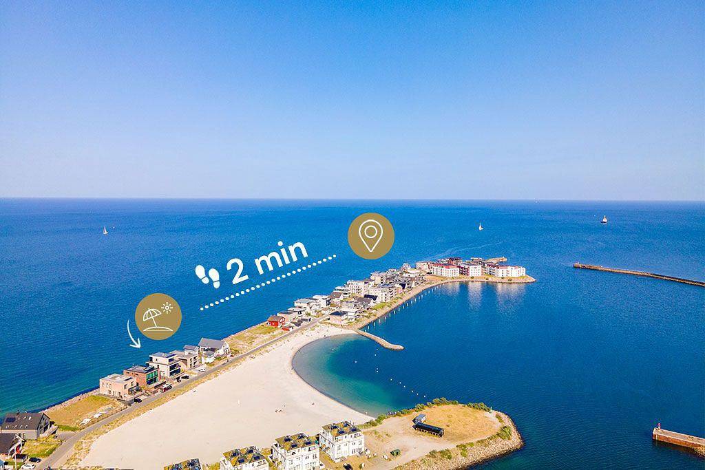 Ganze Wohnung, Ferienwohnung "Blue Sea": Modern-maritim mit freiem Blick auf die Ostsee & Sauna in Olpenitz, Kappeln