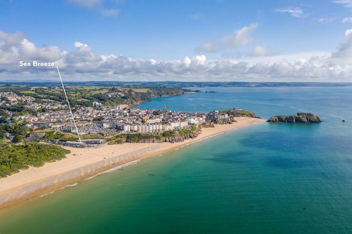 Ganze Wohnung, Ferienwohnung für 6 Personen mit Ausblick in Tenby, Pembrokeshire