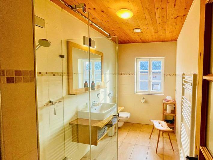 Ferienwohnung für 6 Personen, mit Balkon und Terrasse sowie Garten und Sauna in Hinterhermsdorf - 4