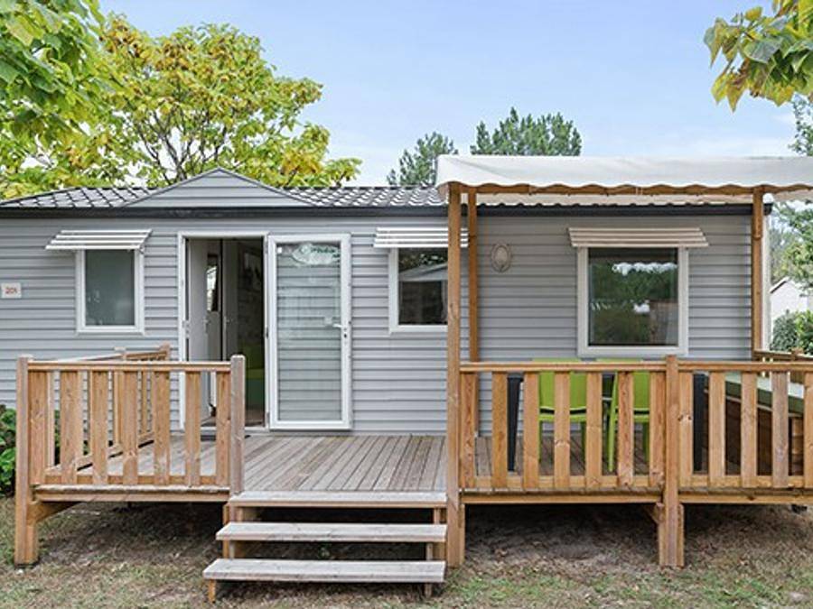 Aunis Club Vendée - Mobilhome 6 personnes - Comfort | 3 Ch. | 6 Pers. | Terrasse surélevée | Clim in La Tranche-sur-Mer, Vendée