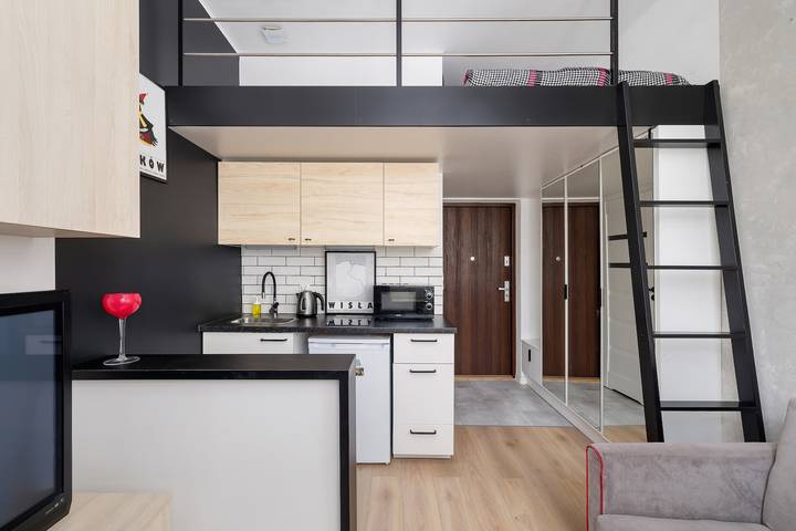 Studioleilighet for 2 personer, barnevennlig i Kraków
