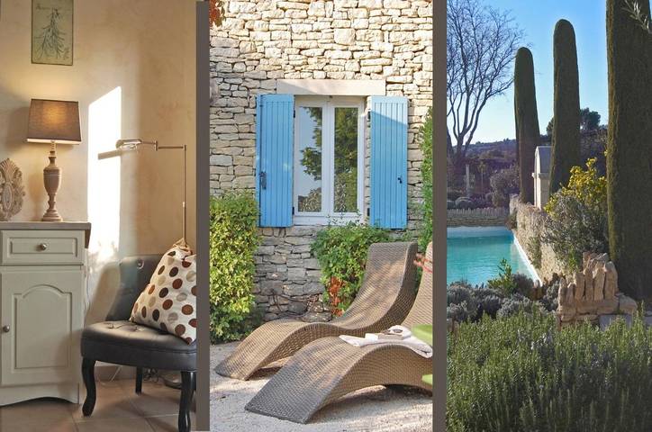 Location de vacances pour 6 personnes, avec piscine et jardin dans Village de Gordes