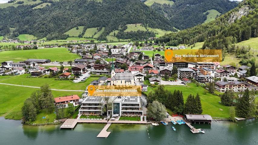 Hotel für 4 Personen, mit Terrasse und Pool sowie Sauna und Seeblick, mit Haustier in Walchsee