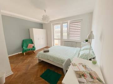 Chambre d’hôte pour 2 personnes, avec terrasse et vue à Varsovie