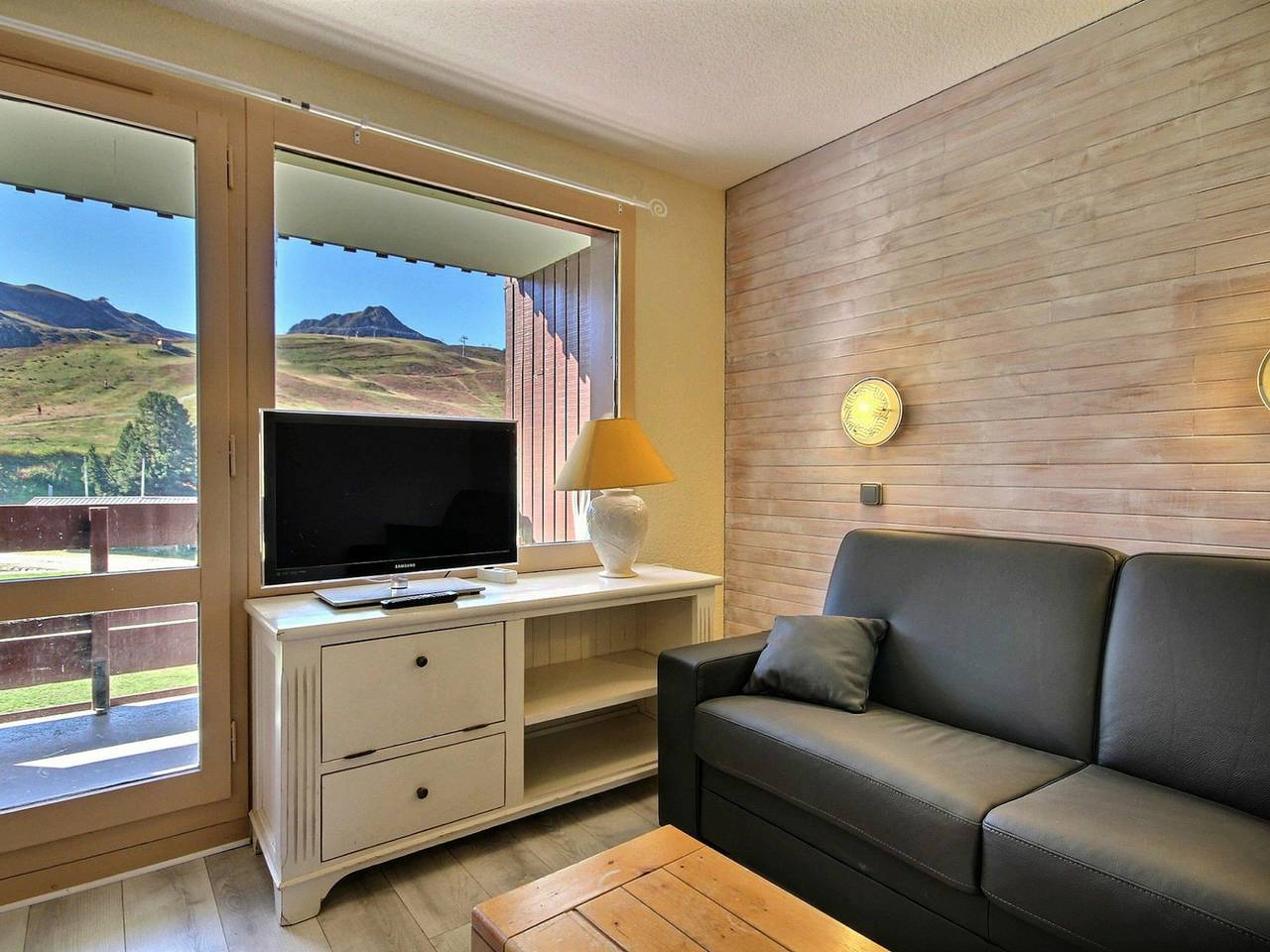 Ganzes Studio, Teilbares Südstudio, Balkon mit Pistenblick, Belle Plagne in Belle Plagne, La Plagne-Tarentaise