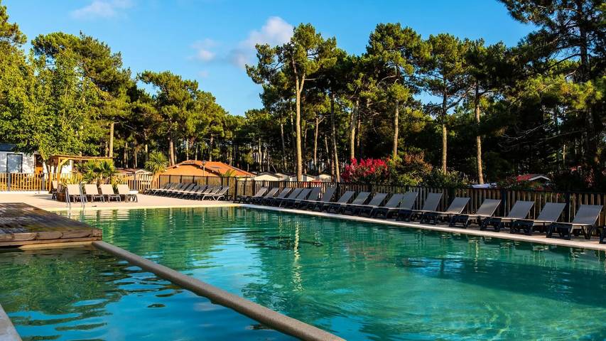 Bungalow pour 6 personnes, avec Terrasse et Piscine à Biscarrosse
