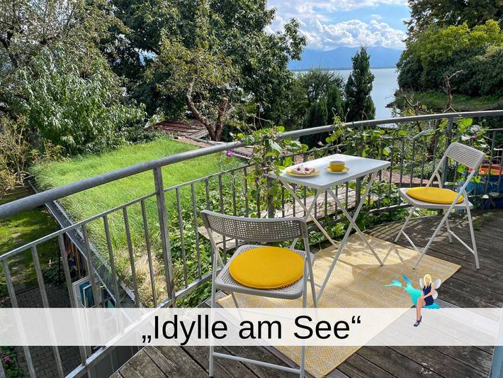 Ferienwohnung für 4 Personen, mit Balkon und Seeblick in Landkreis Lindau