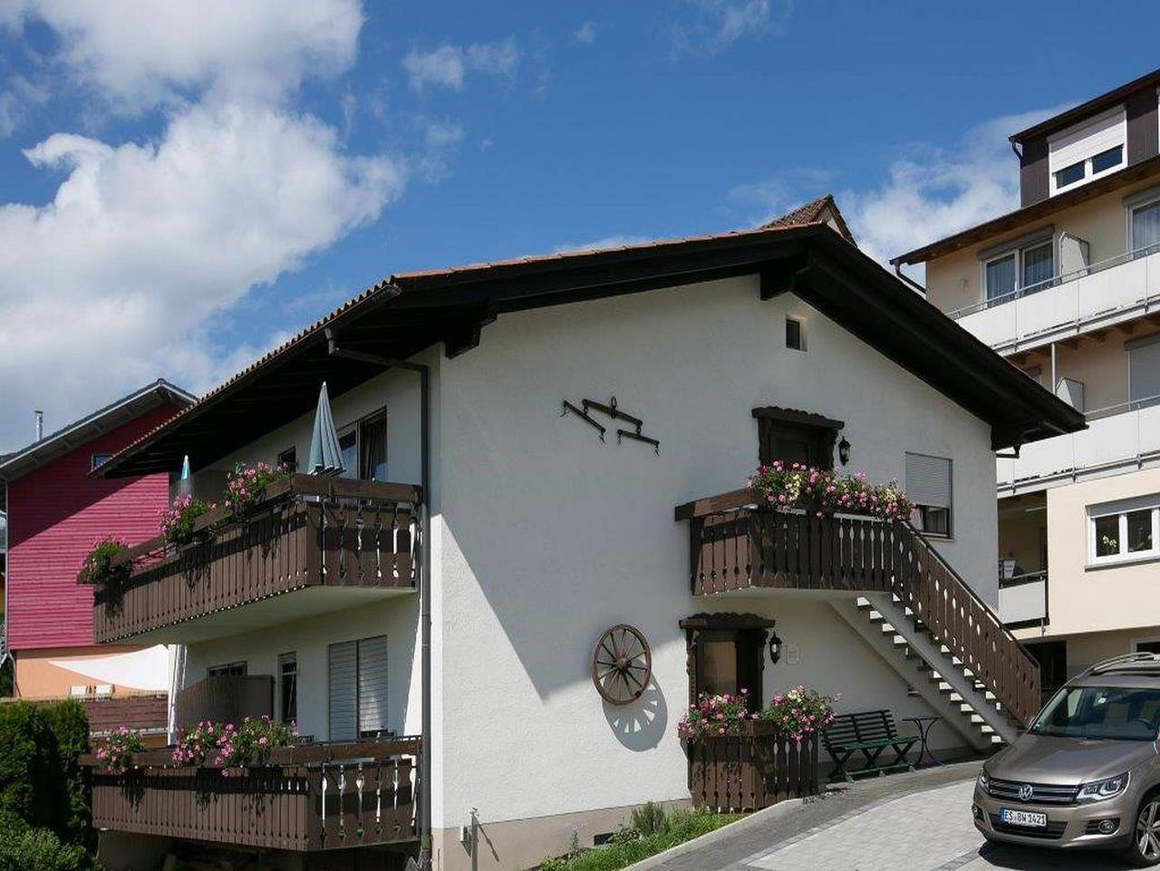 Hotel-Gasthaus Krone - Standarddoppelzimmer mit Balkon im Gästehaus in Immenstaad, Immenstaad am Bodensee