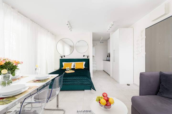 Apartament wakacyjny dla 3 osób, z Ogród w Niechorze