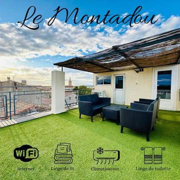 Gîte pour 4 personnes, avec terrasse, adapté aux familles à Cuxac-d'Aude