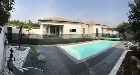 Gîte pour 6 personnes, avec piscine ainsi que jardin et terrasse à Pinet (homonymie)