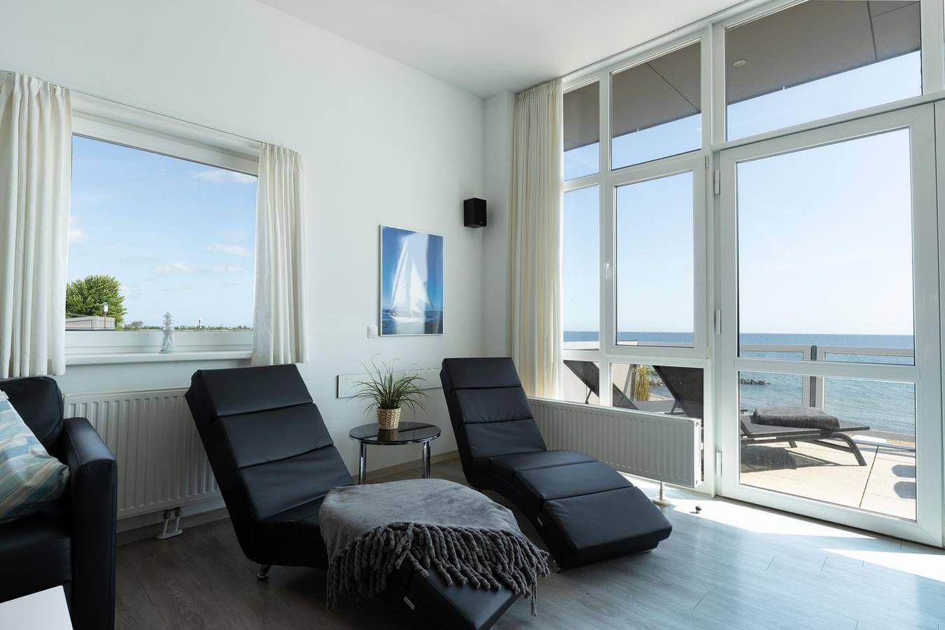 Ganze Wohnung, Ferienwohnung 1.Linie Ostseeblick mit Panoramablick auf das Meer in Schönhagen, Kappeln & Umgebung