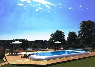 Mobil home pour 4 personnes, avec piscine et terrasse à Loudéac