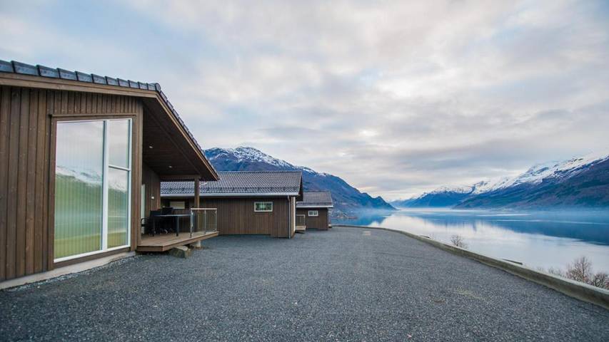 Ferienpark für 6 Personen, mit Seeblick und Garten sowie Ausblick in Norwegen