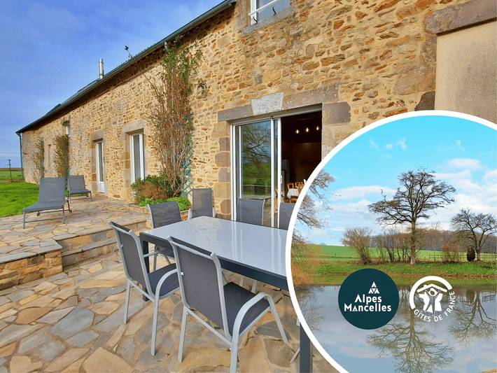 Gîte pour 11 personnes, avec Terrasse et Jardin à Saint-Aubin-du-Désert