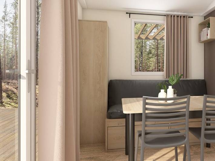Camping La Grange Neuve - Mobilheim 2 personen - La Suite 2 Personen - Quartier Réserve -. in Sigean, Mittelmeerküste (Frankreich)