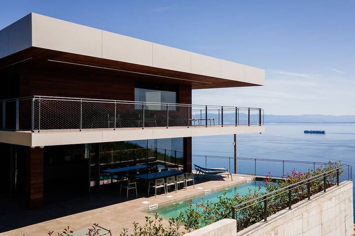 Ferienhaus für 14 Personen, mit Whirlpool und Sauna sowie Garten und Balkon in Mošćenice