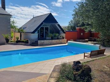 Gîte pour 2 personnes, avec terrasse et piscine dans les Pays de la Loire