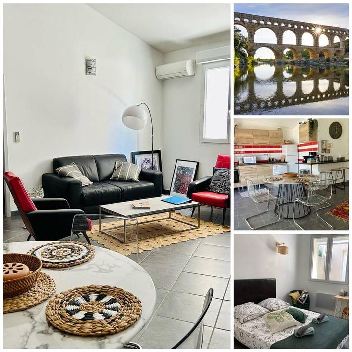 Location de vacances pour 4 personnes, avec terrasse à Fournès