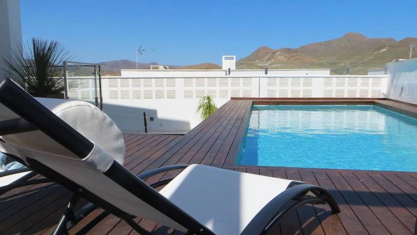 Chalet para 8 personas, con jardín además de piscina y vistas, Se admiten mascotas en Cabo de Gata - 4