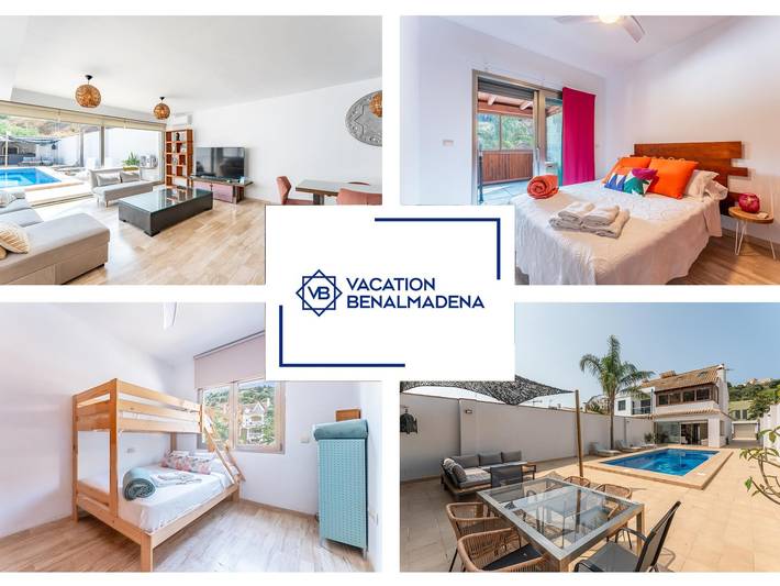 Casa de vacaciones para 8 personas, con piscina y balcón, Familias con niños en Torrequebrada