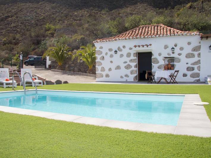 Ferienhaus für 2 Personen, mit Garten und Terrasse sowie Meerblick und Pool auf Gran Canaria