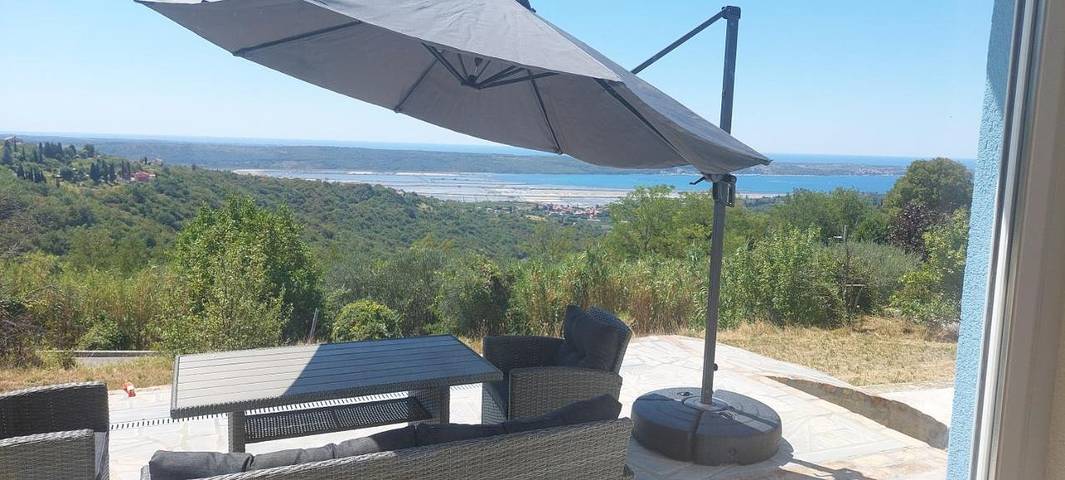 Ferienwohnung für 4 Personen, mit Terrasse und Garten sowie Ausblick