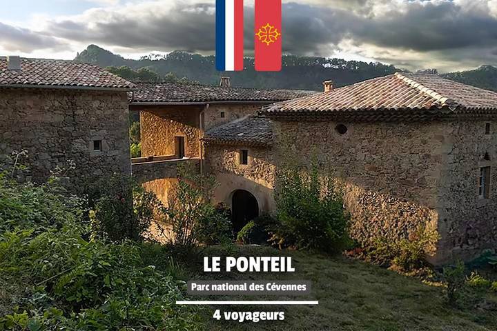 Gîte pour 4 personnes, avec piscine ainsi que jardin et vue à Saint-Paul-la-Coste